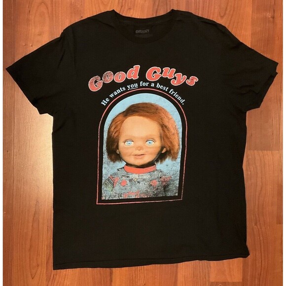 Good Guys Chucky 2022 T-Shirt Black Men’s Faded Look Size Large - Picture 1 of 5